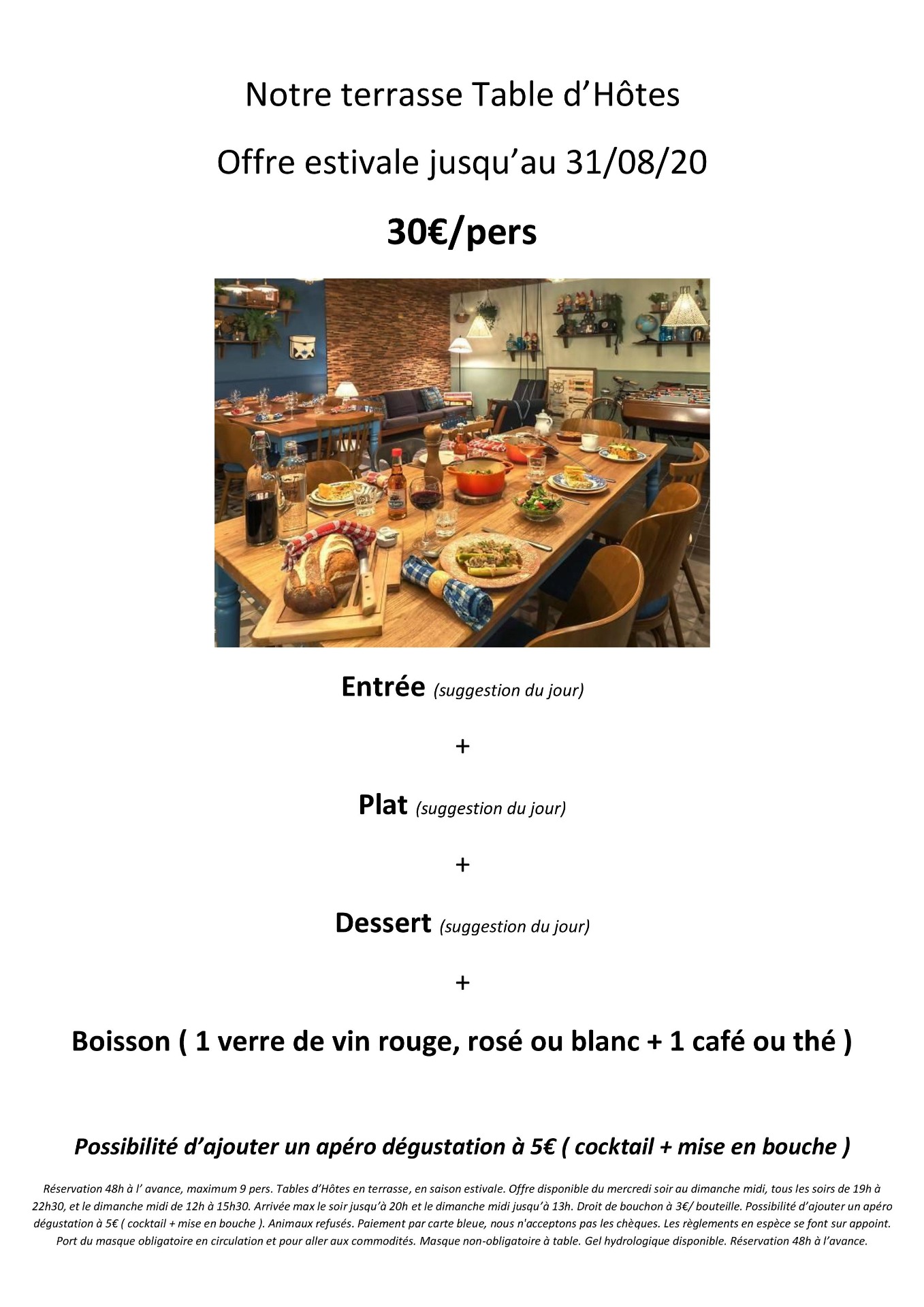 Menu a 30 €